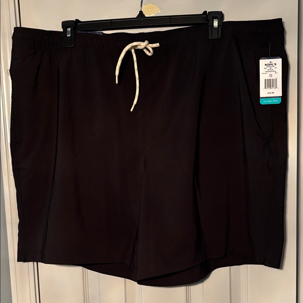 Trinity Coast White Gray Pull On Shorts with drawstring & pockets NWT